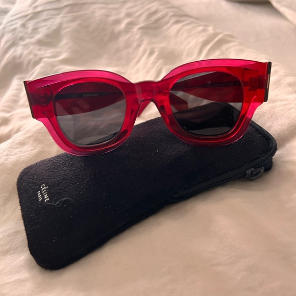 Celine Red Sunglasses - Picture 1 of 1
